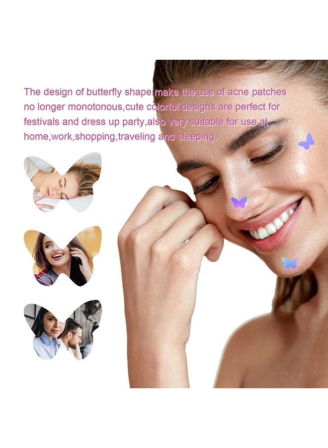 Pimple Acne Patches, Butterfly-shaped Acne Absorbing Cover Patch Hydrocolloid Spot Dots Stickers for Acne, Blemish, Pimples, Whiteheads Zit (160 Patches)
