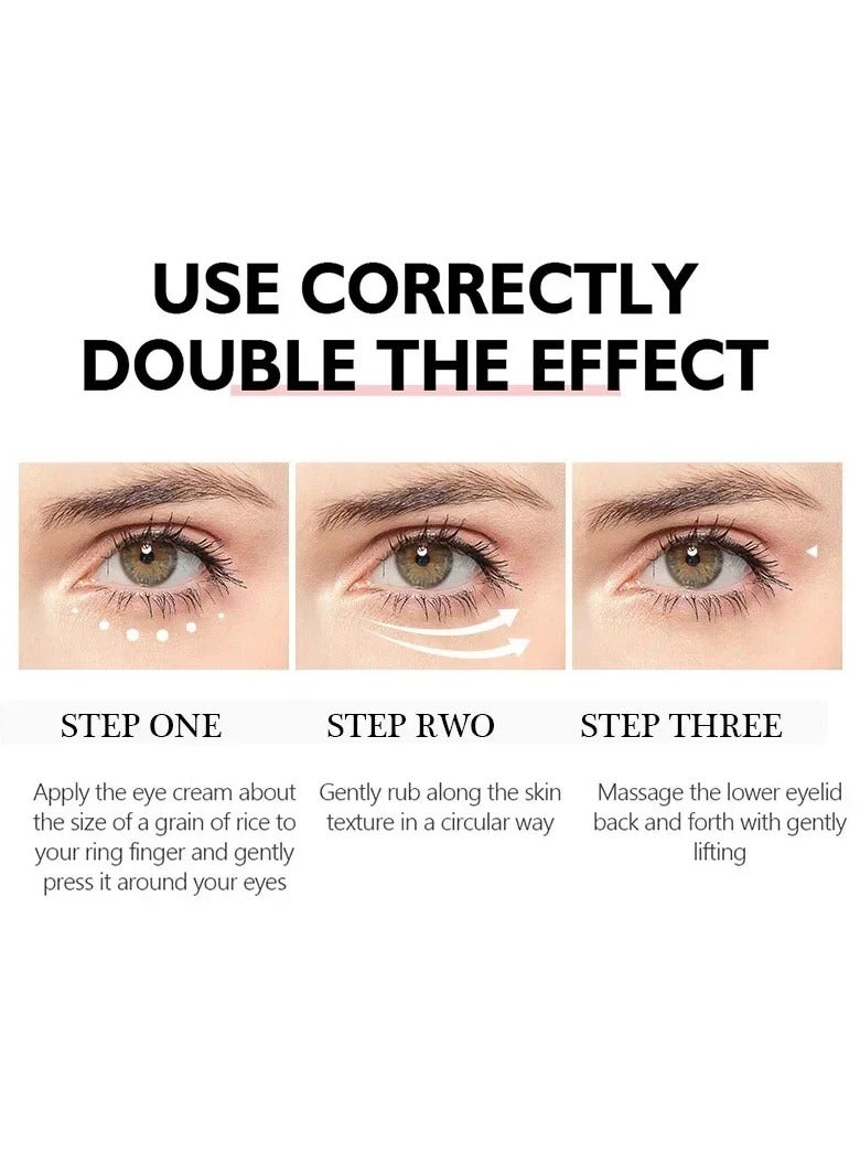 Nicotinamide Eyes Cream with Hyaluronic Acid for Dark Circles Fading Eye Bags Against Puffiness Moisturizing Eye Care Gel