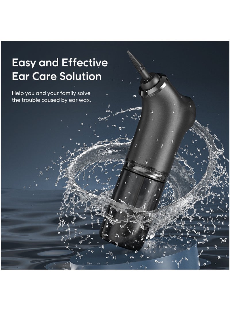 Ear Wax Removal Kit,Water Powered Ear Cleaner for Effective Ear Wax Removal, Electric Ear Irrigation Flushing Kit for Home Use, Ear Cleaning Kit with 4 Pressure Settings USB Rechargeable