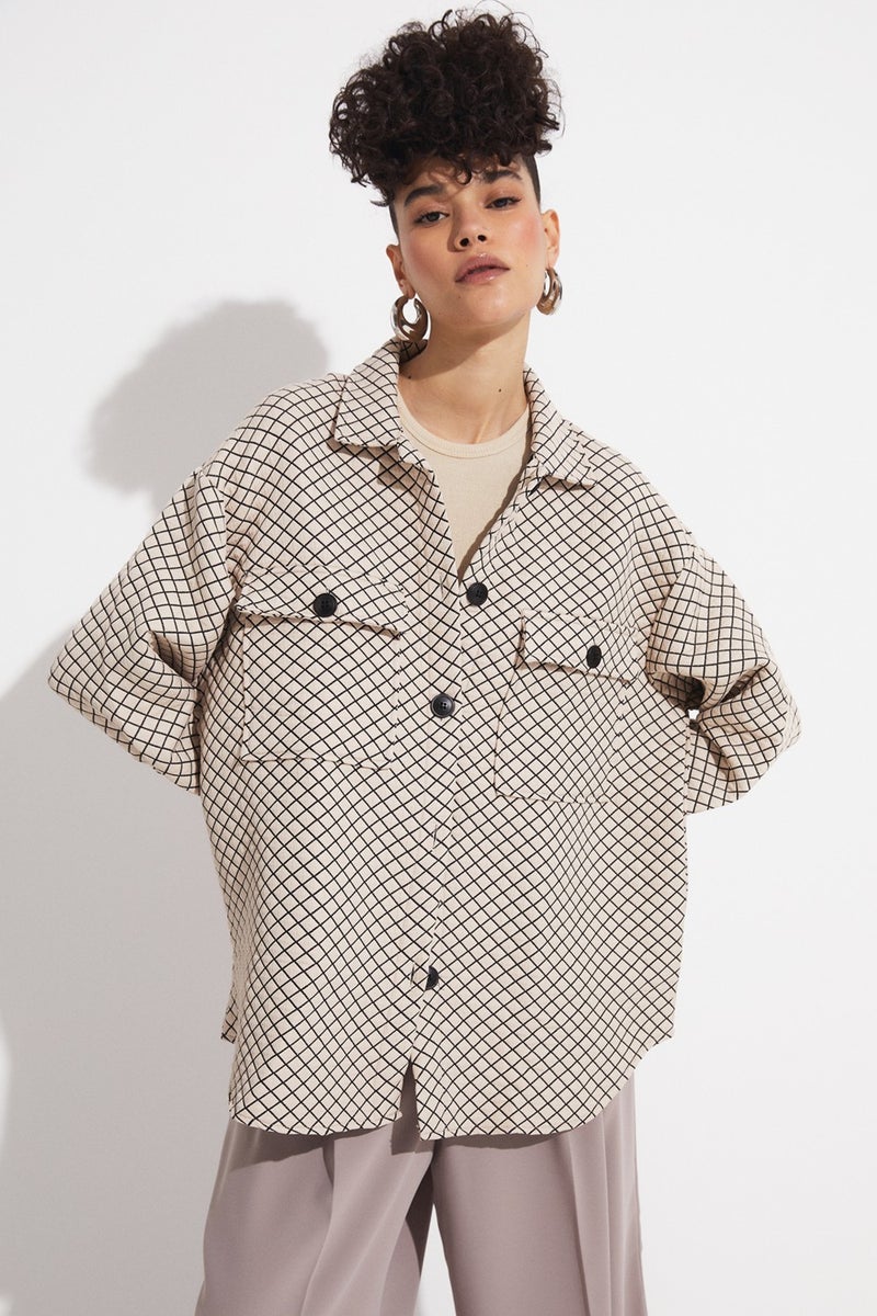 Exclusive Square Pattern Jacket