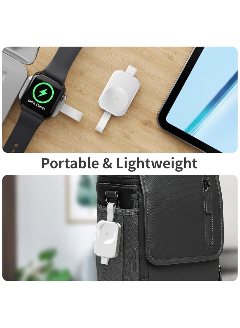 Portable apple Watch Chargerï¼Œi Watch Wireless Charger with USB C Fast Charging Magnetic Travel Charger for Apple Watch