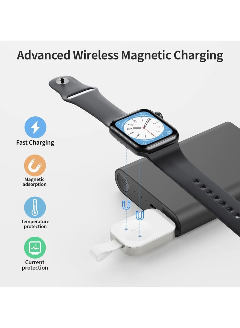 Portable apple Watch Chargerï¼Œi Watch Wireless Charger with USB C Fast Charging Magnetic Travel Charger for Apple Watch