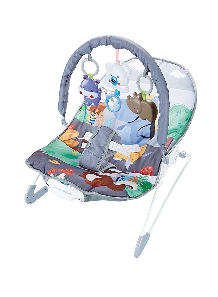 bouncer is a delightful and practical device designed to provide comfort and entertainment for infants while giving parents a chance to take a breather.