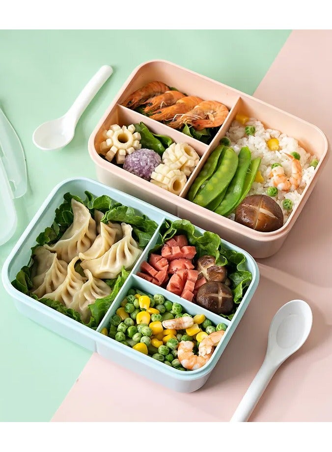 Set of three, Lunch boxes for kids, Leakproof Food Storage Portable Lunch Box with Lid Silicone Bento Box for Kids/ Pink (small 9.5*9.5*4.5 CM, medium 18*12*5 CM, large 21.5*14.5*6.5 CM))