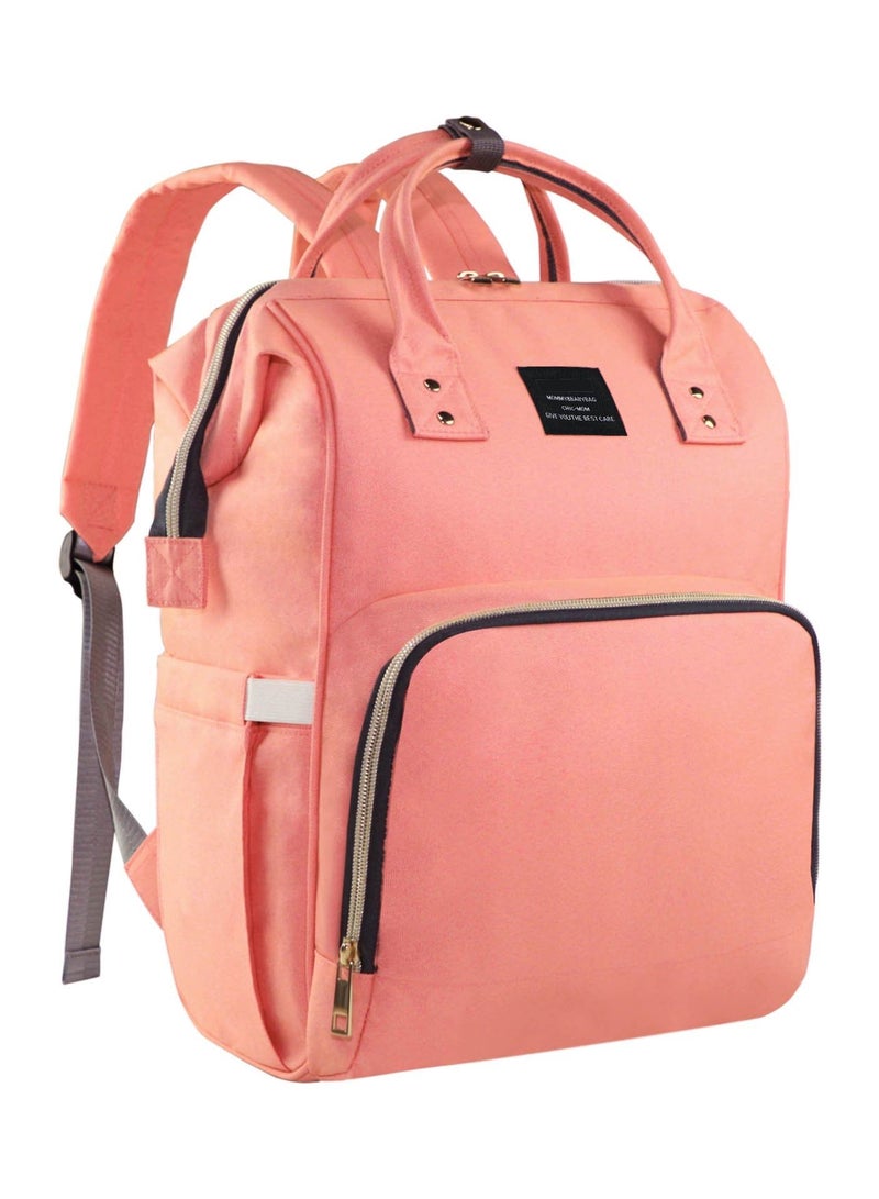 Diaper Bag Backpack Large Capacity Travel Backpack Nappy Bags Nursing Bag for Baby Pink