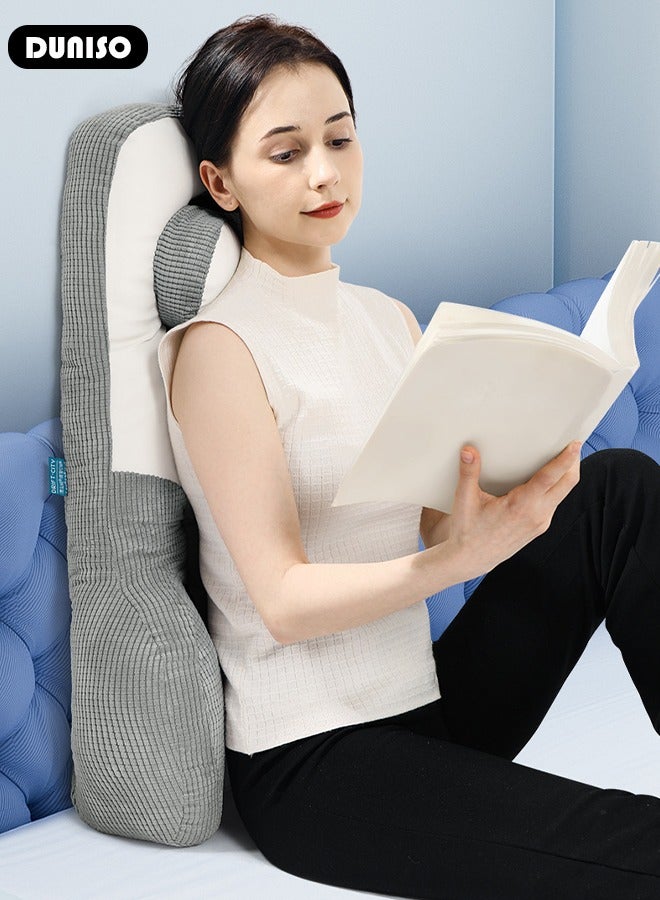 Lumbar Support Pillow for Office Chair, Ergonomic Back Cushion for Pain Relief & Improve Sitting Posture, Back & Neck Support with Portable Design,Adjustable Straps Pillow for Office Chair, Wheelchair, Desk Chair, Computer Chair, Gaming Chair