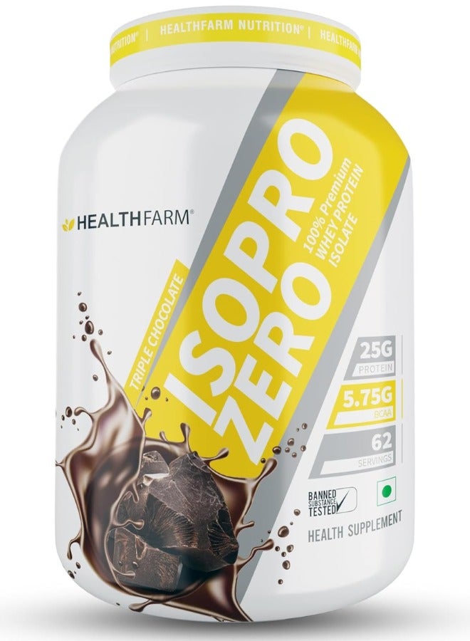 Healthfarm Isopro Zero 100% Pure Whey Protein Isolate chocolate Flavour 2kg