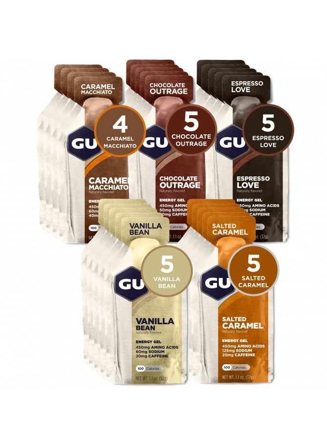 Gu Energy Original Sports Nutrition Energy Gel Gluten-Free 24-Count Assorted Indulgent Flavors