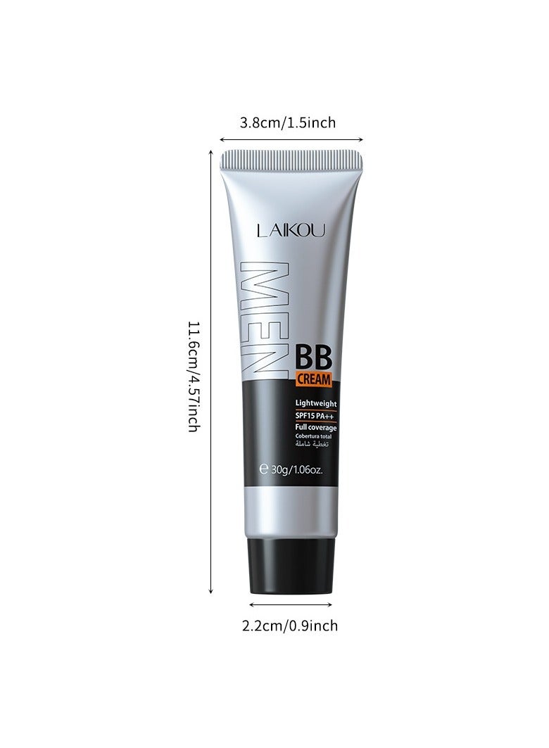 Laiko Men's BB Cream, 30g (Boxed), Multi-Color Options, Concealer to Improve Skin Tone