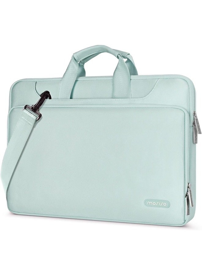 Protective 13-Inch Laptop Shoulder Bag with Strap | Light Mint Green