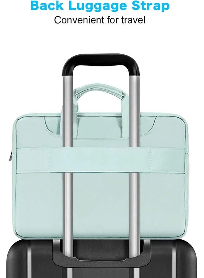 Protective 13-Inch Laptop Shoulder Bag with Strap | Light Mint Green