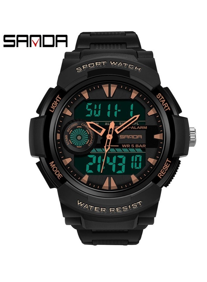 Men's Multifunctional Sports Waterproof Luminous Electronic Quartz Watch