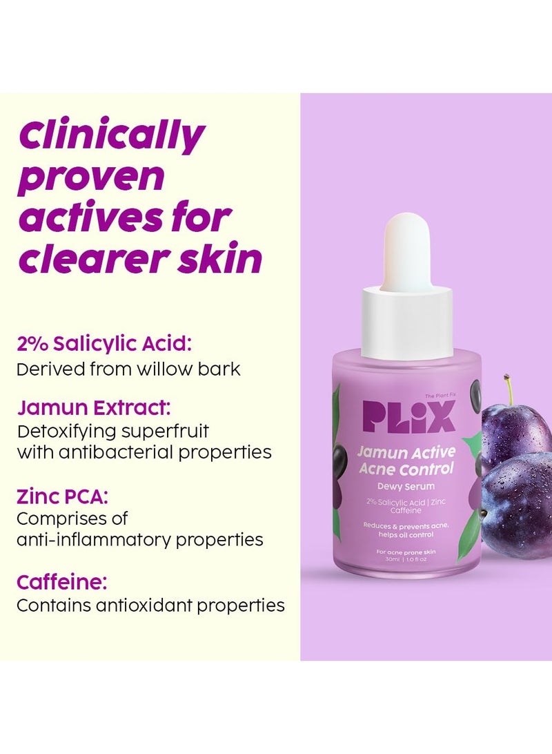Jamun Face Wash and Active Acne Serum Combo 100ML 30ML For Active Acne and Oil Control For Breakouts Oily and Acne Prone Skin Women and Men