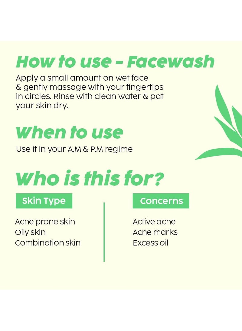 Jamun Face Wash and Active Acne Serum Combo 100ML 30ML For Active Acne and Oil Control For Breakouts Oily and Acne Prone Skin Women and Men