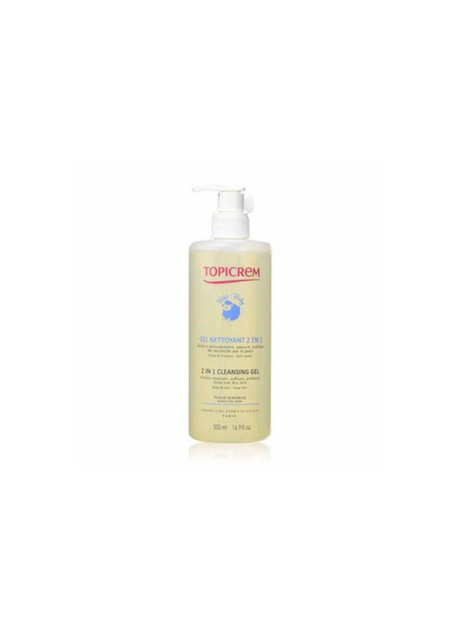 Topicrem 2 In 1 Cleansing Gel 500ml