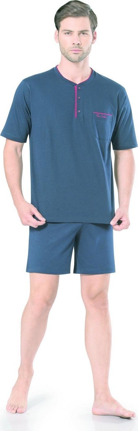 Men's Short Sleeve Combed Cotton Pajamas