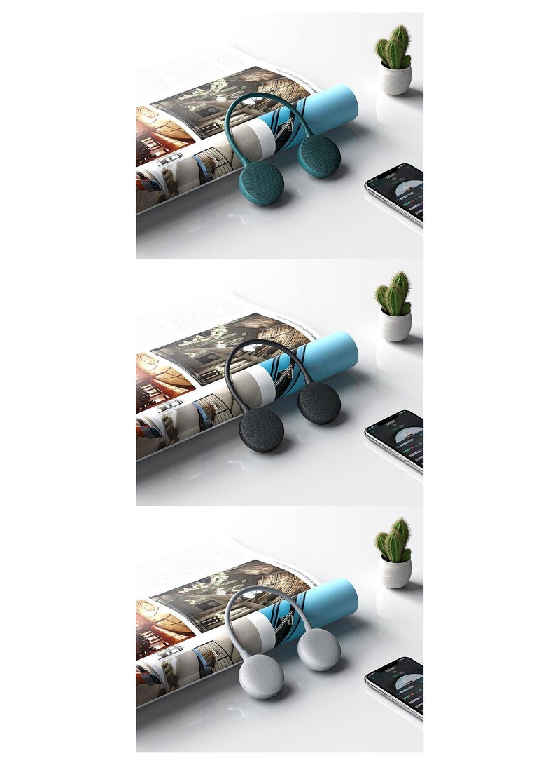 2024 new hanging neck Bluetooth speaker fabric portable wireless stereo sound magic ring waterproof small speaker