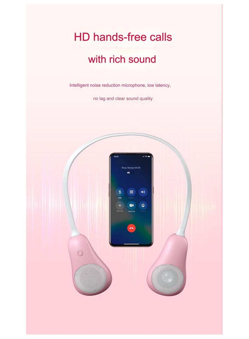 Intelligent Noise Reduction Bluetooth Neckband Speaker, Low Latency, Clear Sound