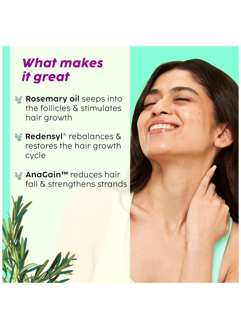 Rosemary Hair Growth Serum with 3% Redensyl 4% AnaGain 3% Baicapil 30 ml Stimulates Hair Growth Increase Hair Density and Thickens Hair For Men and Women