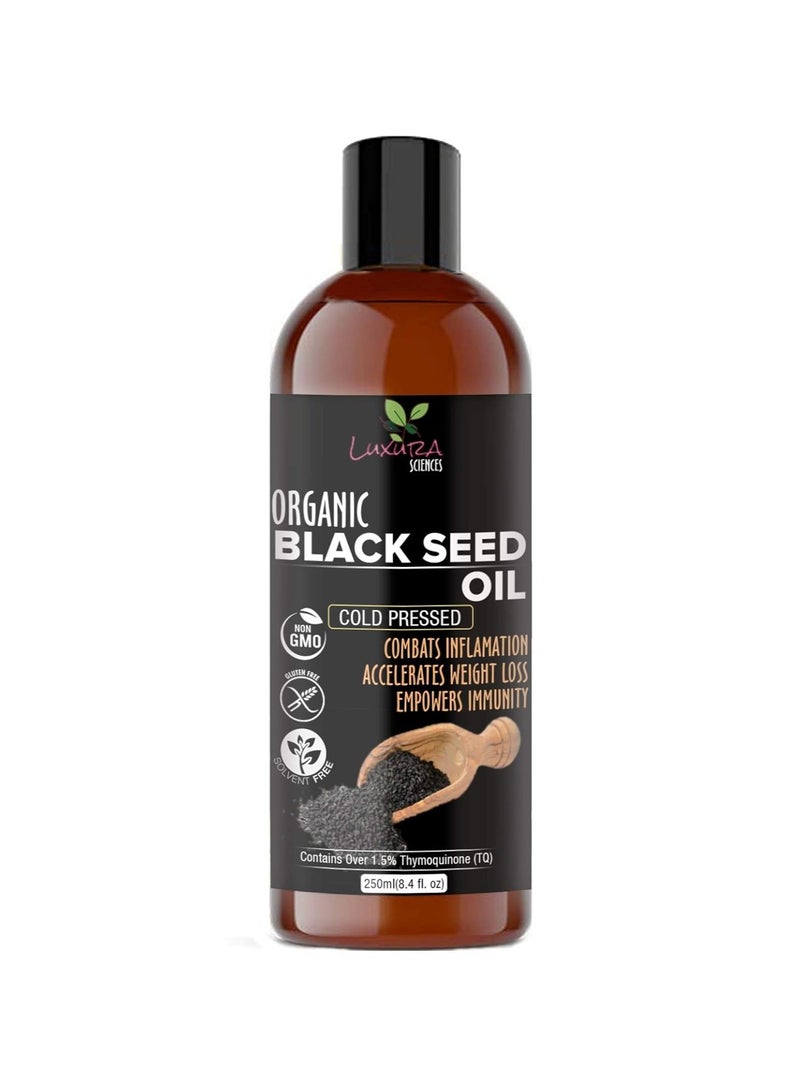 Luxura Sciences Black Seed Oil, Kalonji Oil For Hair, Cold Pressed : 250 ML.