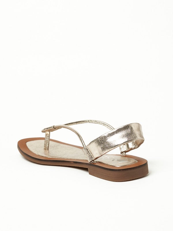 Y.SO Ladies Flat Sandals With Back Strap Rose Gold | Made In India