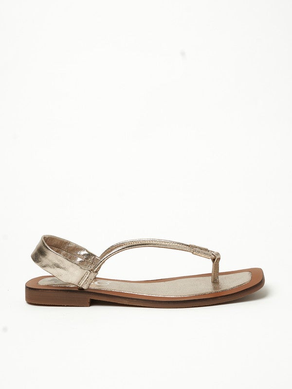 Y.SO Ladies Flat Sandals With Back Strap Rose Gold | Made In India