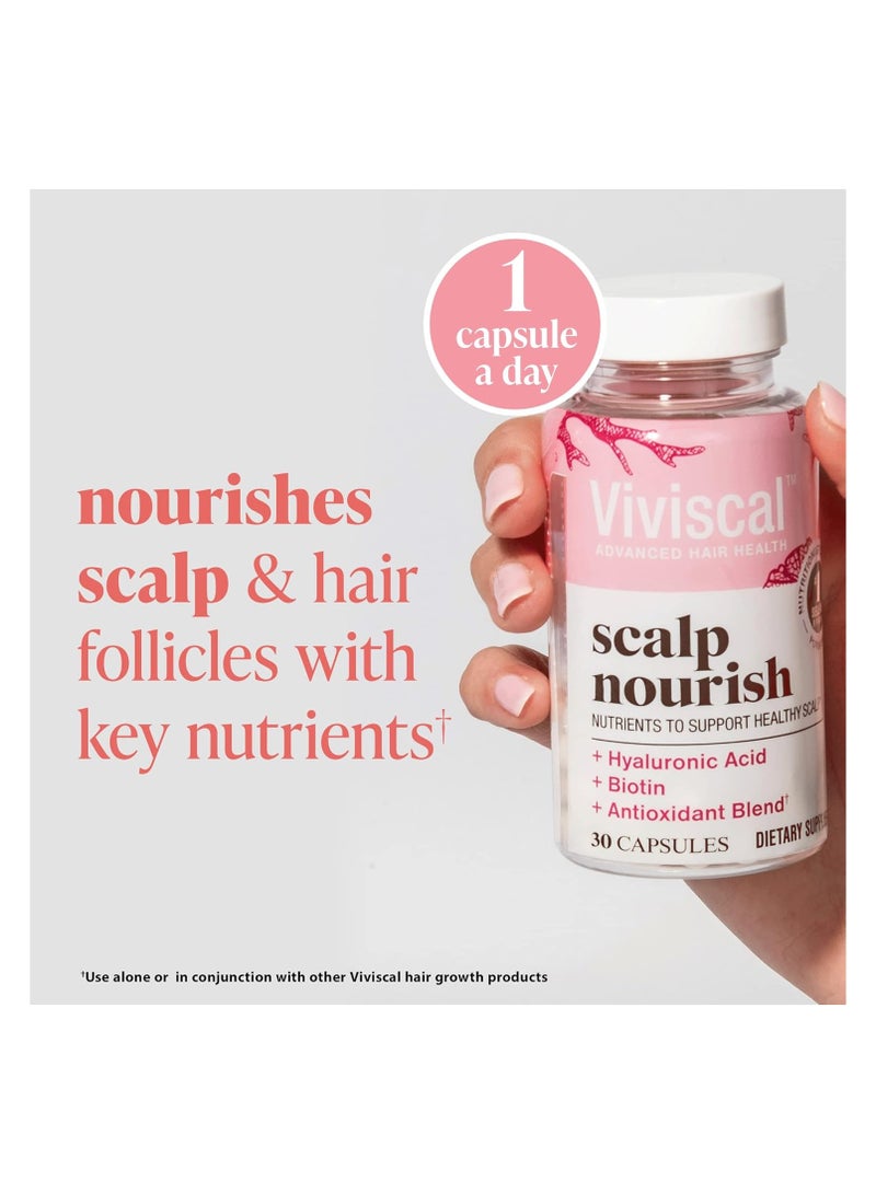 Viviscal Scalp Nourish Supplement, Blend of Nutrients for Scalp Health & Hair Follicles, Fortify Hair's Natural Beauty, Foundation for Healthy Hair Growth Vitamins, 30ct - 1 Month