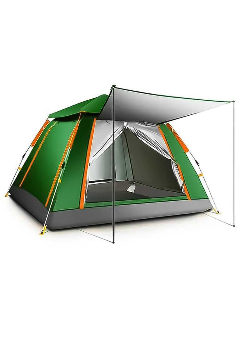 Camping Tent with Weather Technology, Instant Setup 4 Person Waterproof Tent, Double-Thick Fabric And Carry Bag, Sets Up In Few Minutes Automatic Tent For Outdoor LB-20348