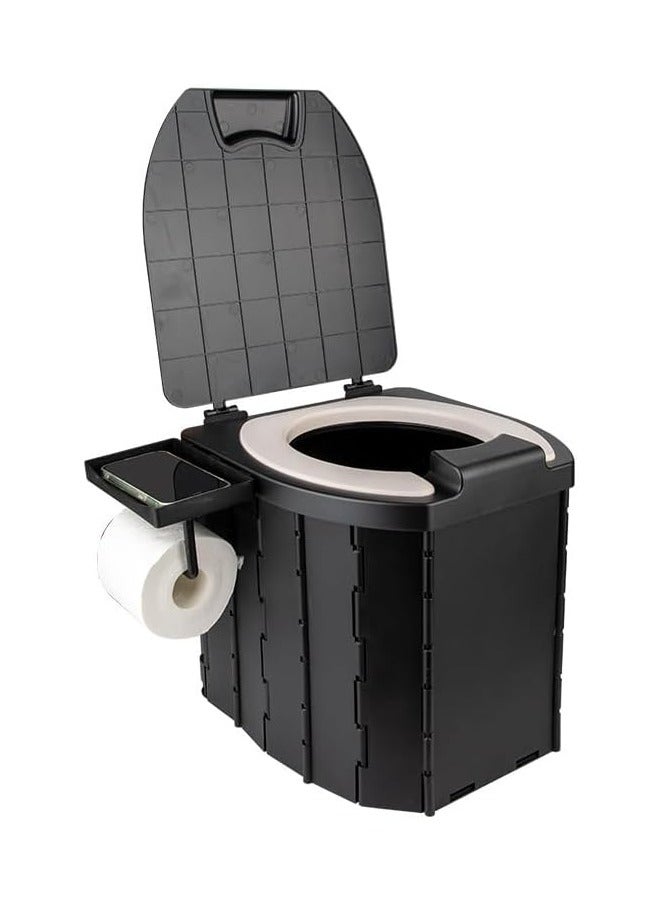 Portable Folding Toilet – 330.7 lbs Load Capacity, Multi-Functional, Easy Assembly & Lightweight, Ideal for Camping, Travel, Emergency, and Car Use – Simple & Convenient Design