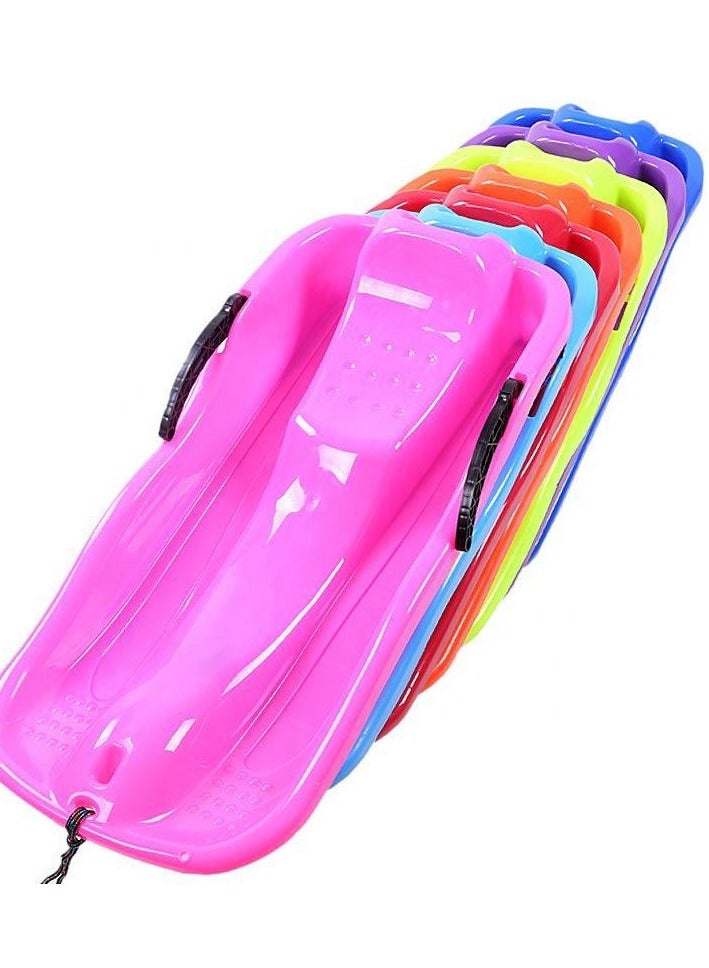 Outdoor Sports Plastic Skiing Boards Sled Luge Snow Grass Sand Board-5pc Green Purple Red Blue Pink