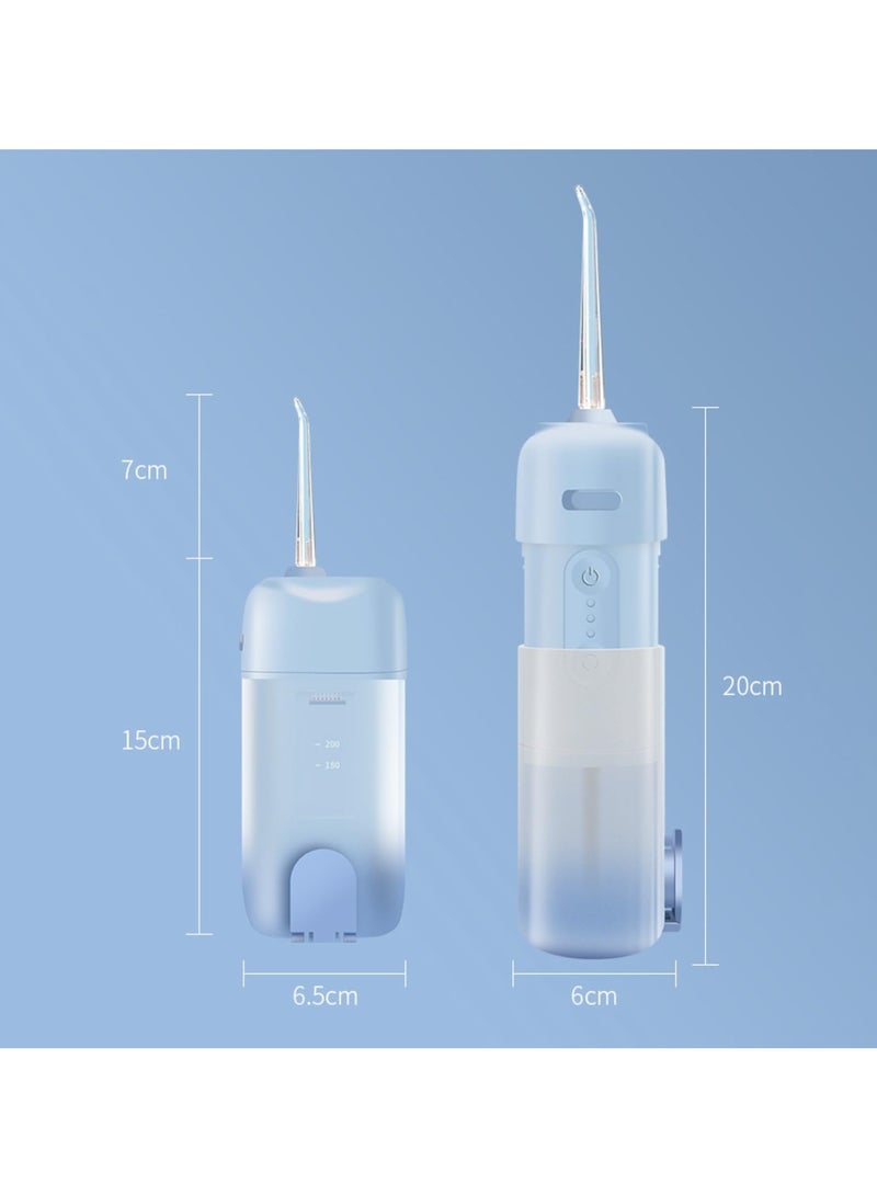 Cordless Water Flosser Portable Rechargeable Oral Irrigator with Collapsible Design for Travel. Features 3 Modes and 4 Jets for Customized Teeth Cleaning