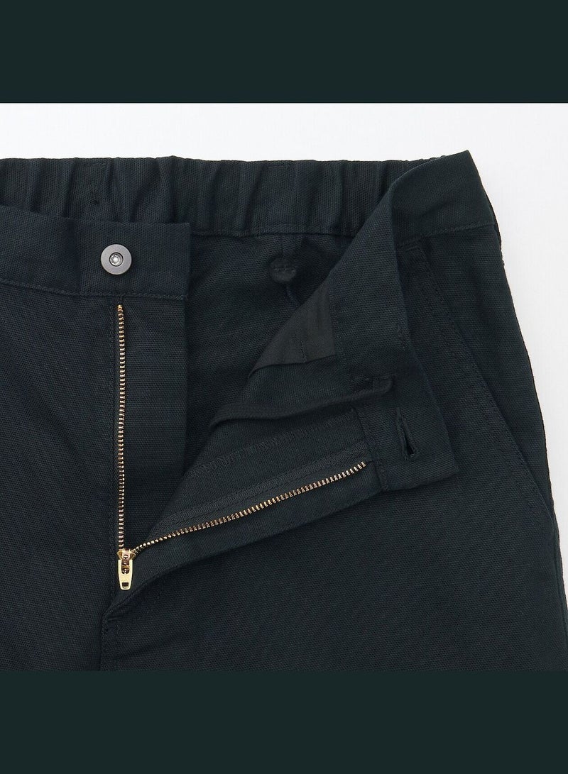 Kapok Blend Canvas Wide-Fit Pants