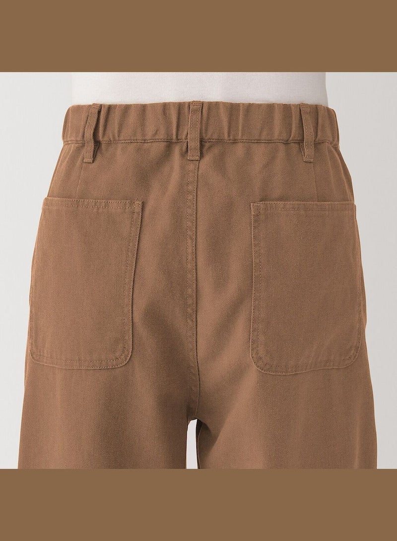 Kapok Blend Canvas Wide-Fit Pants