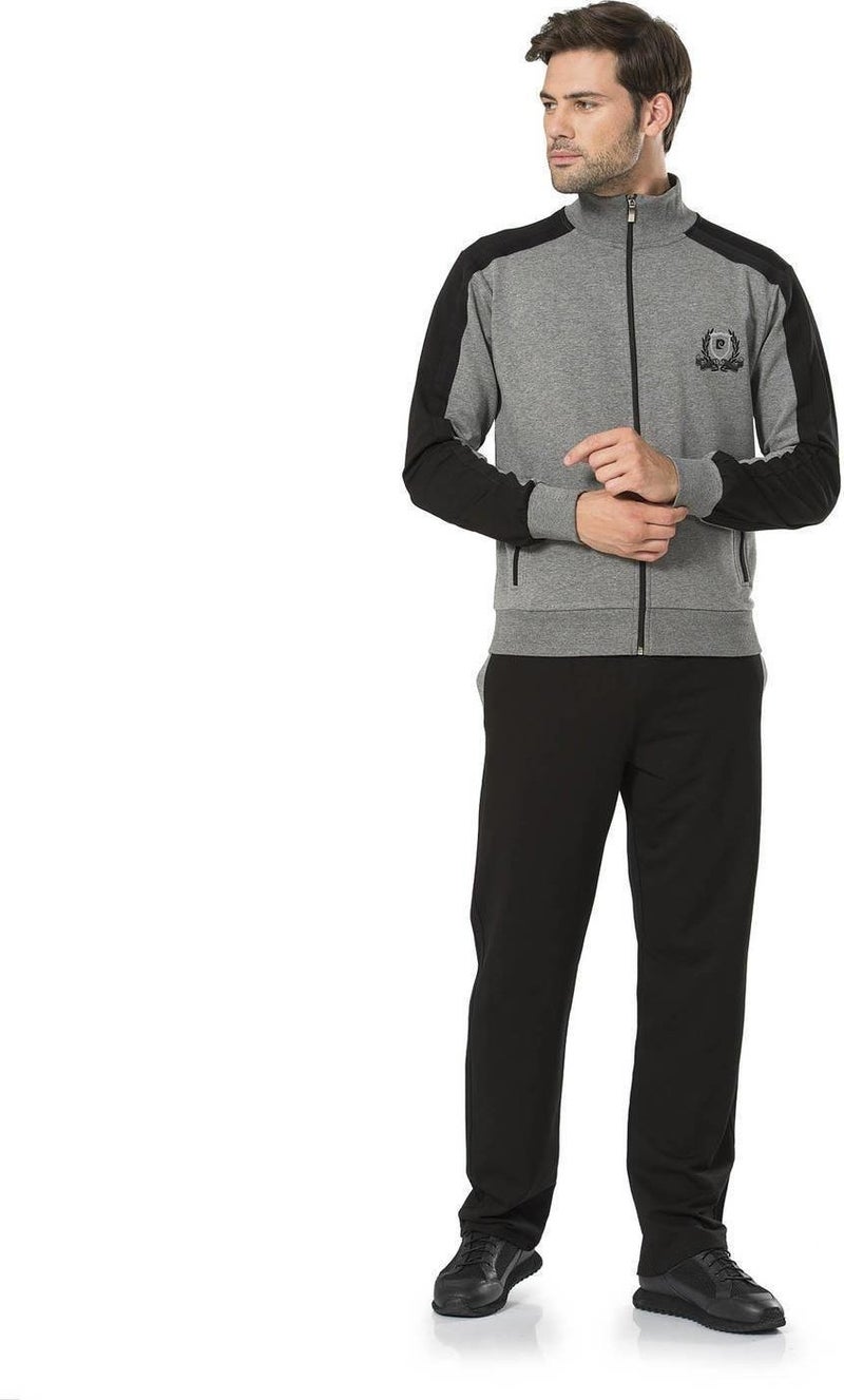 Men's Zippered Pocket Tracksuit Suit