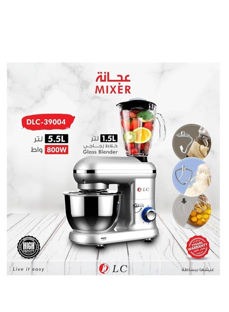 3-In-1 Stand Mixer With Stainless Steel Bowl And Blender 5.5 L 800.0 W