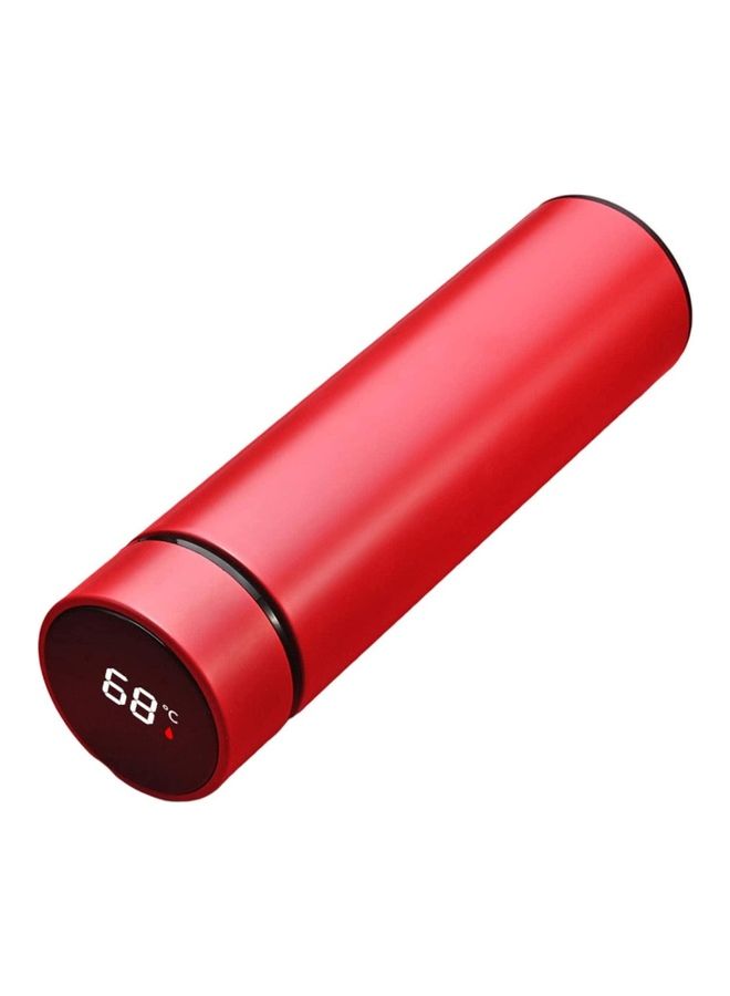 LED Smart Temperature Display Vacuum Thermal Bottle Red