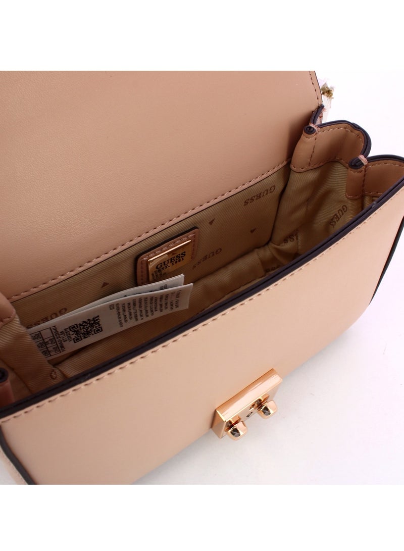 Eliette Light Beige Mini Crossbody Bag HWVG9225780,20cmX12cmX7.5CM