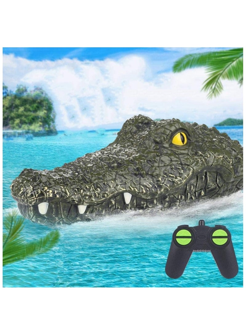 Crocodile Head Remote Control Boat – 2.4G High-Speed Waterproof RC Crocodile Spoof Toy for Kids & Adults | Realistic Croc Head for Summer Water Fun