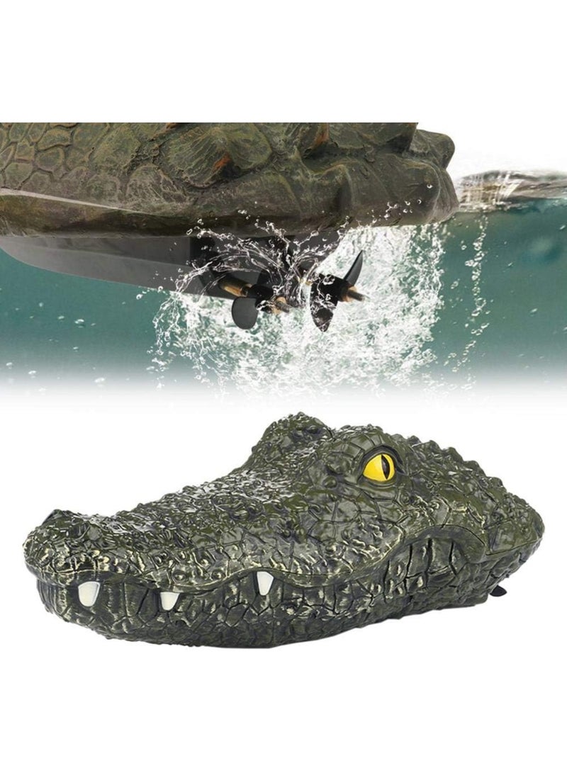 Crocodile Head Remote Control Boat – 2.4G High-Speed Waterproof RC Crocodile Spoof Toy for Kids & Adults | Realistic Croc Head for Summer Water Fun