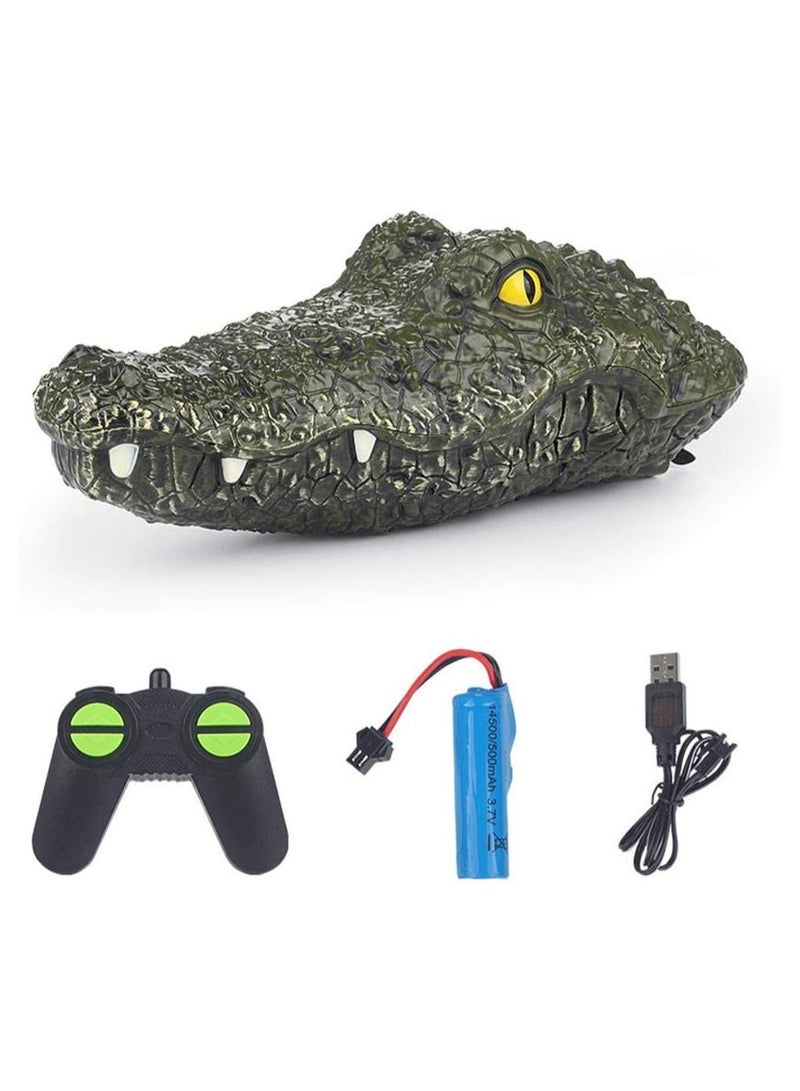 Crocodile Head Remote Control Boat – 2.4G High-Speed Waterproof RC Crocodile Spoof Toy for Kids & Adults | Realistic Croc Head for Summer Water Fun