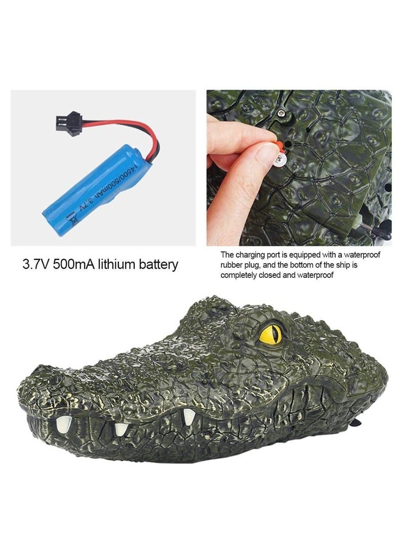 Crocodile Head Remote Control Boat – 2.4G High-Speed Waterproof RC Crocodile Spoof Toy for Kids & Adults | Realistic Croc Head for Summer Water Fun