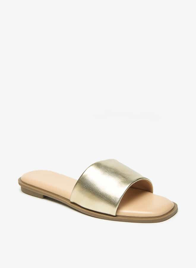 Women's Solid Slip-On Slides