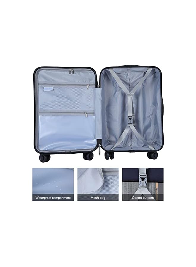 Carry on Luggage 21 Inch with Front Pocket for 15.6