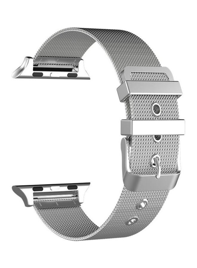 Milanese Watchband For Apple Watch Series 7 45mm/6 & SE & 5 & 4 44mm/3 & 2 & 1 42mm Silver