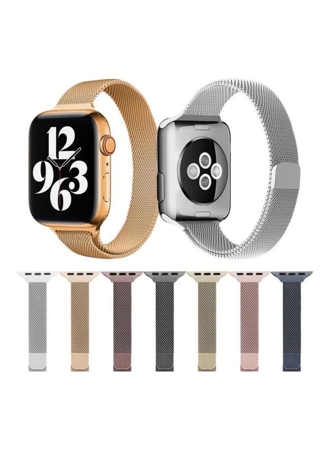 Milan Loopback Small Waist Replacement Watchband for Apple Watch Series 7/6/SE/5/4/3/2/1 38/40/41mm Vintage Gold