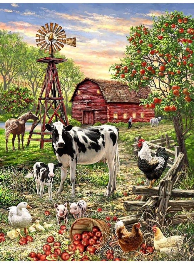 Springbok Puzzle to Remember - Alzheimer & Dementia Activity - 36 Piece Jigsaw Puzzle Barnyard Animal - Made in USA