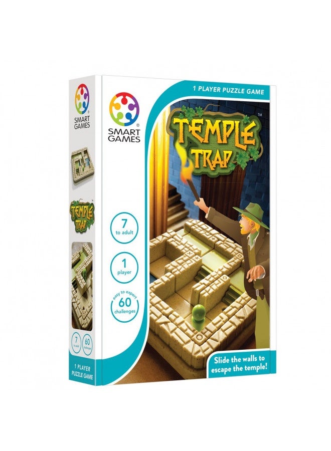 Smartgames Temple Trap Cognitive Skill-Building Travel Game With Portable Case Featuring 60 Challenges For Ages 7 - Adult