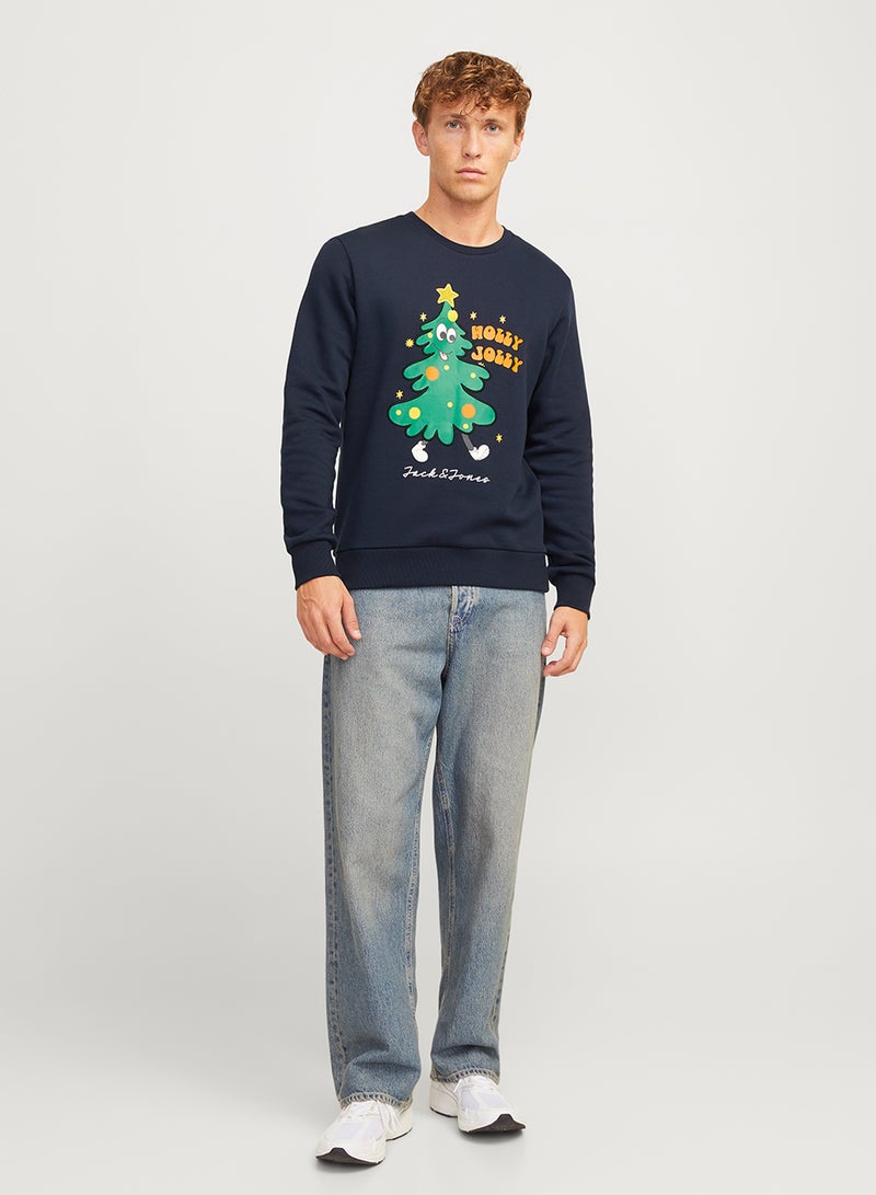 Jjxmas Christmas Tree Print Sweatshirts