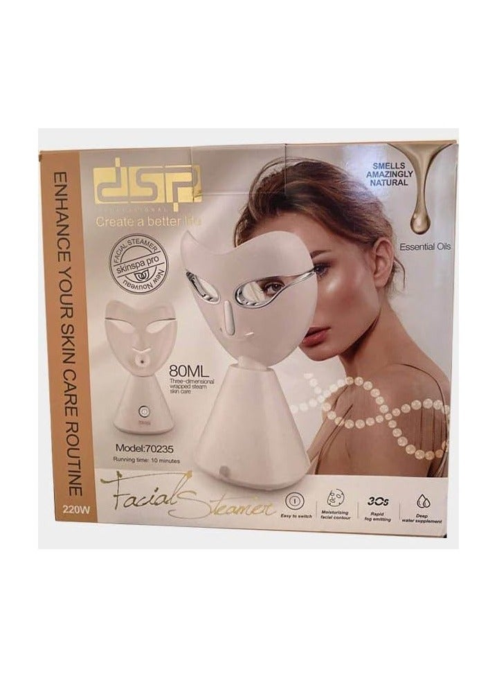 DSP Deep Cleaning Facial Steamer | Ready to use in 30 sec | White Color | Model 70235