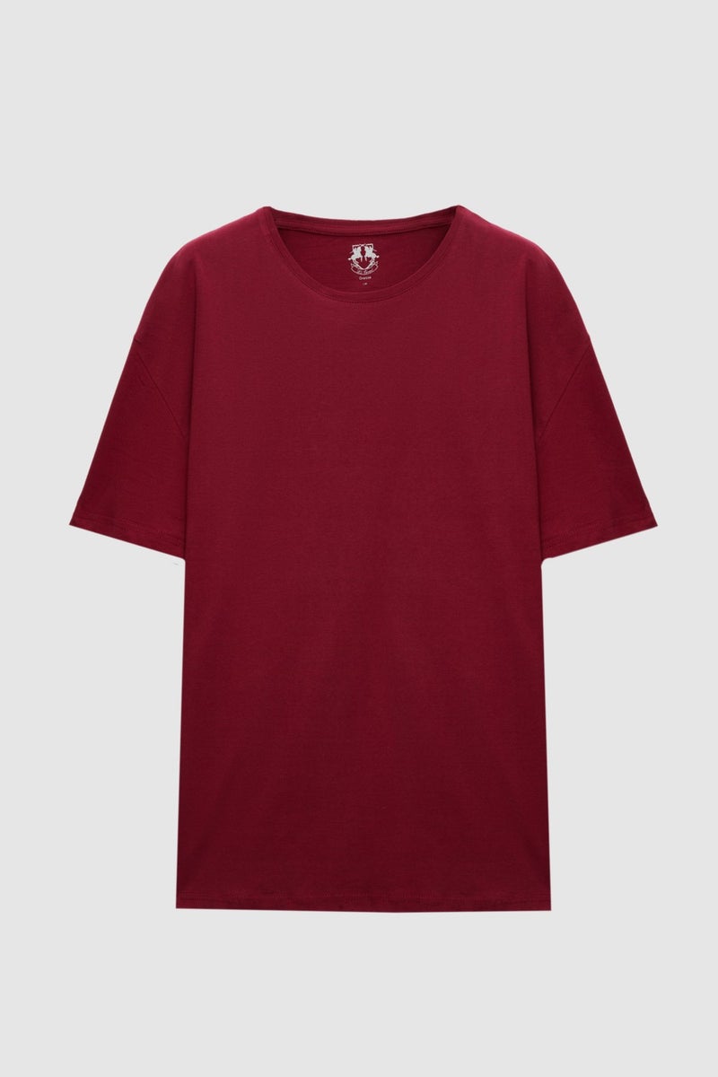 Comfort Claret Red 100% Cotton T-Shirt 6HC14ORT02006